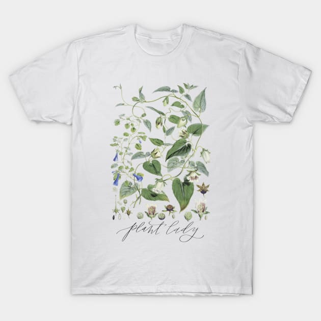 Plant Lady Botanical T Shirt Gardening Gift T-Shirt by williamarmin